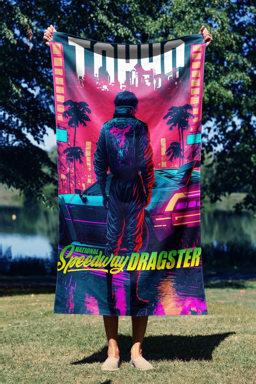 Prosop de plaja, L'essentiel Maison, Speed Way 90, 90x150 cm, Multicolor - imagine 7